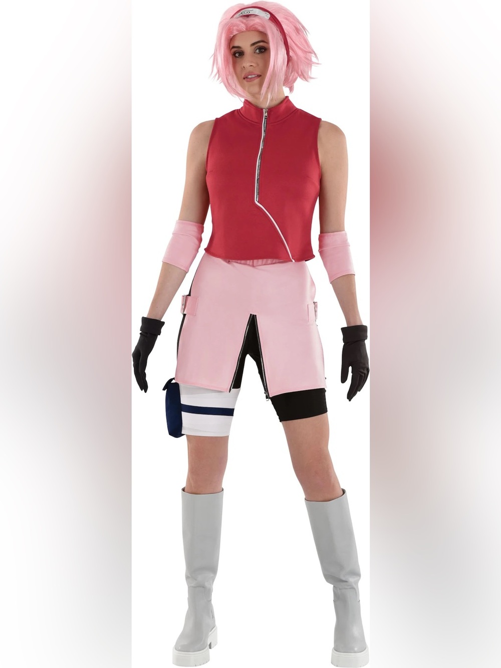 BRAND NEW women naruto sakura halloween costume size adult standard fits upto 12